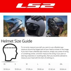 LS2 OF616 Airflow II Cover Helmet – White/Brown 13 LS2 OF616 Airflow II Cover Helmet – White/Brown -Motorcycle Riding Equipment LS2 Motorcycle Helmet Size Guide WM1 18