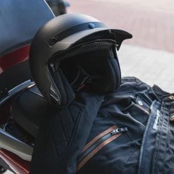 LS2 OF601 Bob II Plain Helmet – Matt Black -Motorcycle Riding Equipment LS2 OF601 Bob Plain Motorcycle Helmet Matt Black Lifestyle 1