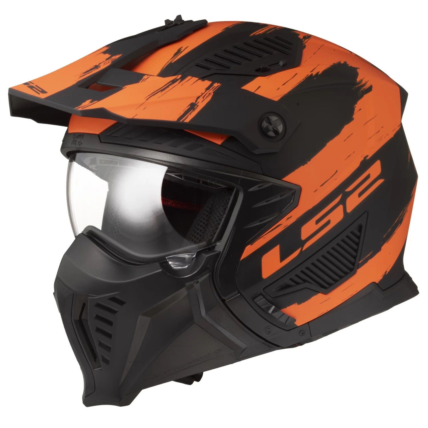 LS2 OF606 Drifter Mud Helmet – Black/Orange 3 LS2 OF606 Drifter Mud Helmet – Black/Orange