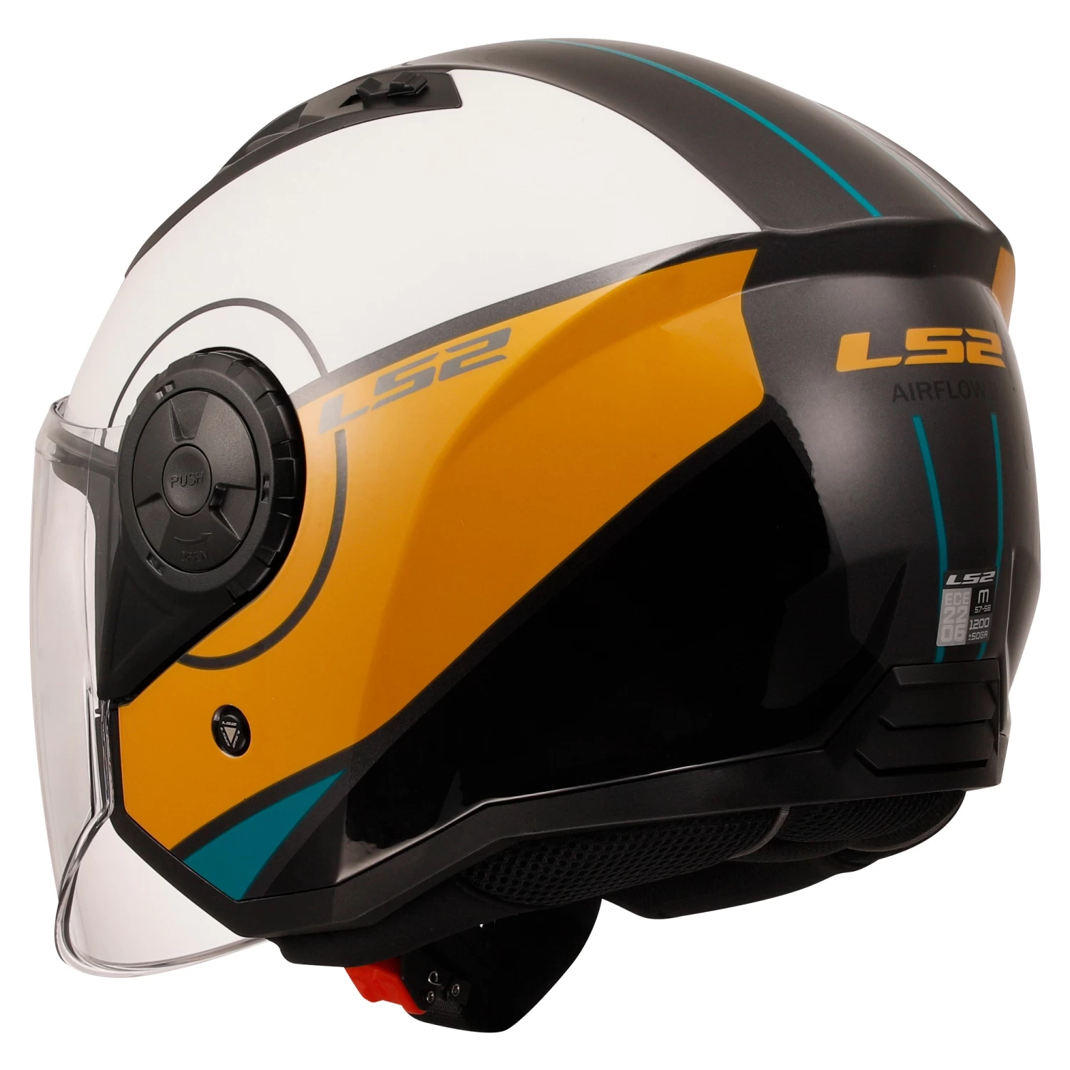 LS2 OF616 Airflow II Cover Helmet – White/Brown 5 LS2 OF616 Airflow II Cover Helmet – White/Brown - Image 3