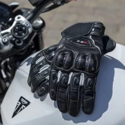 LS2 Spark 2 Gloves – Black/White 13 LS2 Spark 2 Gloves – Black/White -Motorcycle Riding Equipment LS2 Spark 2 Motorcycle Gloves Black White Lifestyle 2