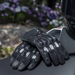 LS2 Spark 2 Gloves – Black/White 15 LS2 Spark 2 Gloves – Black/White -Motorcycle Riding Equipment LS2 Spark 2 Motorcycle Gloves Black White Lifestyle 4