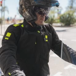 LS2 Titanium Jacket – Black/Yellow -Motorcycle Riding Equipment LS2 Titanium Motorcycle Jacket Black Yellow Lifestyle 9