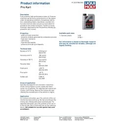 Liqui Moly Pro Kart 2 Stroke Fully Synthetic Oil -Motorcycle Riding Equipment Liqui Moly 2 Stroke Fully Synthetic Pro Kart Oil Specifications