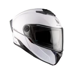MT Atom 2 Plain Helmet – White -Motorcycle Riding Equipment MT Atom 2 Plain Motorcycle Helmet White 4