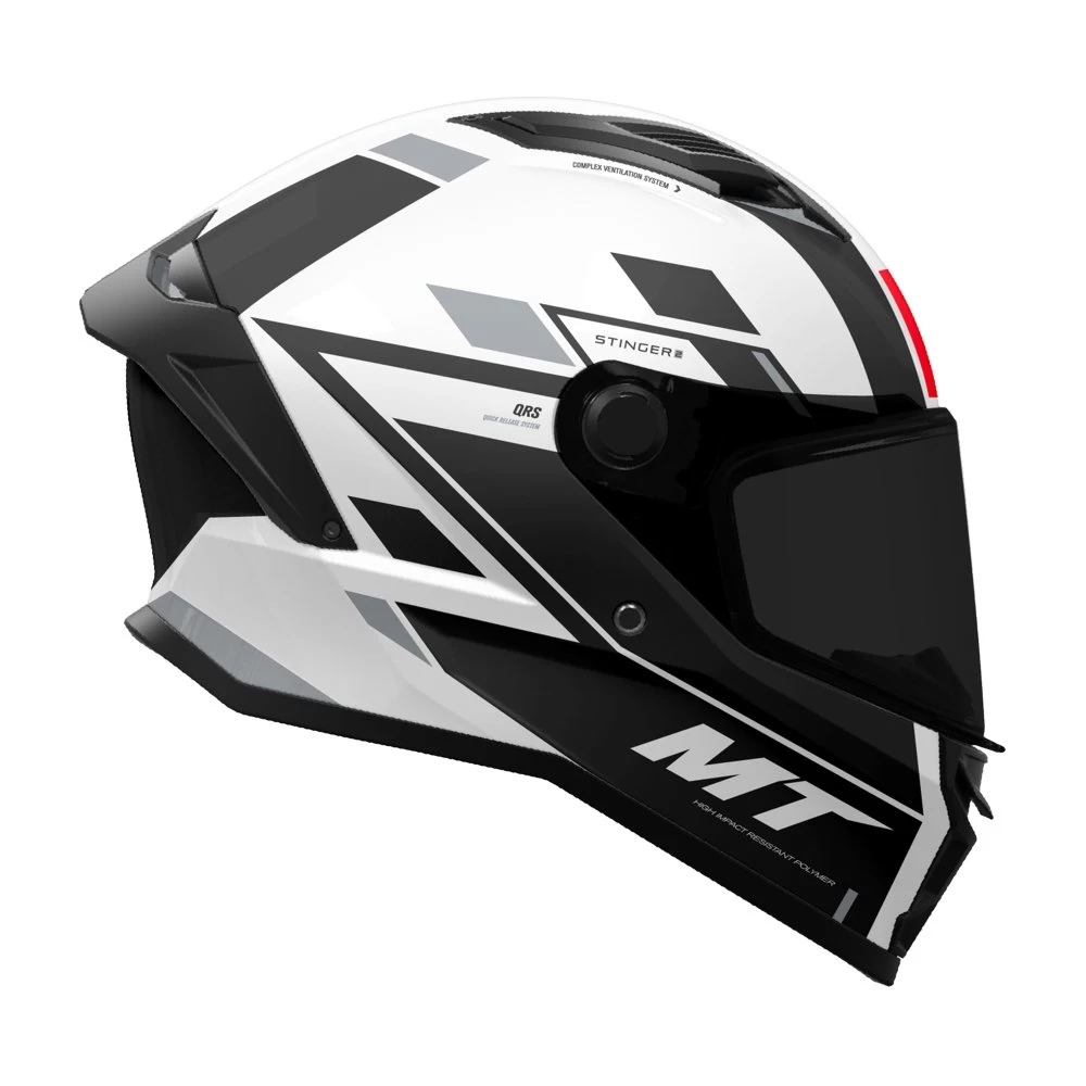 MT Stinger 2 Zivze Helmet – Black/White 4 MT Stinger 2 Zivze Helmet – Black/White - Image 2