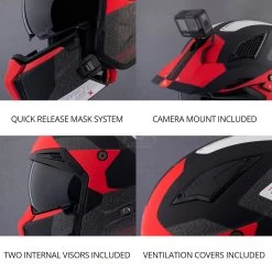 MT Streetfighter S Totem Helmet – Black/Red/White -Motorcycle Riding Equipment MT Streetfighter S Motorbike Helmet Features 2
