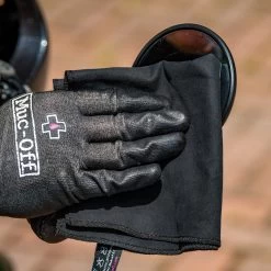 Muc-Off Premium Microfibre Detailing Cloth -Motorcycle Riding Equipment Muc Off Premium Microfibre Motorcycle Detailing Cloth 20344 Lifestyle 4