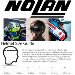 Nolan N60-6 Sport Golden Edition Helmet 25 Nolan N60-6 Sport Golden Edition Helmet -Motorcycle Riding Equipment Nolan Motorcycle Helmet Size Guide WM 1