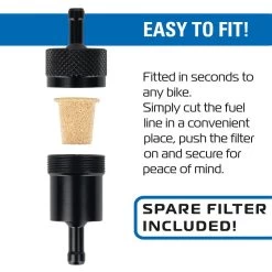 Oxford Alloy Fuel Filter -Motorcycle Riding Equipment Oxford Alloy Motorcycle Fuel Filter 8 mm OX872 2