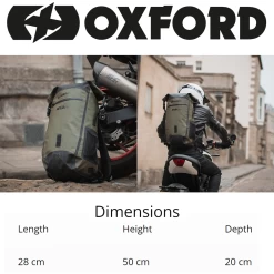 Oxford Aqua B25 Yellow Backpack -Motorcycle Riding Equipment Oxford Aqua B25 Motorcycle Backpack Dimensions WM 2