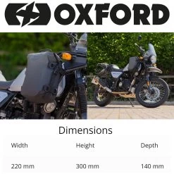 Oxford Aqua C7 Crash Bar Bag – Camouflage -Motorcycle Riding Equipment Oxford Aqua C7 Motorcycle Crash Bar Bag OL457 Size Guide 1