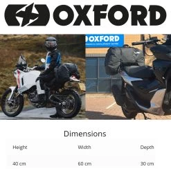 Oxford Aqua D50 Duffle Bag – Khaki -Motorcycle Riding Equipment Oxford Aqua D50 Motorcycle Tail Bag Black 7 1