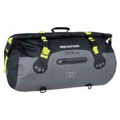 Oxford Aqua T30 Grey/Yellow Tail Pack -Motorcycle Riding Equipment Oxford Aqua T30 Grey Yellow Roll Bag