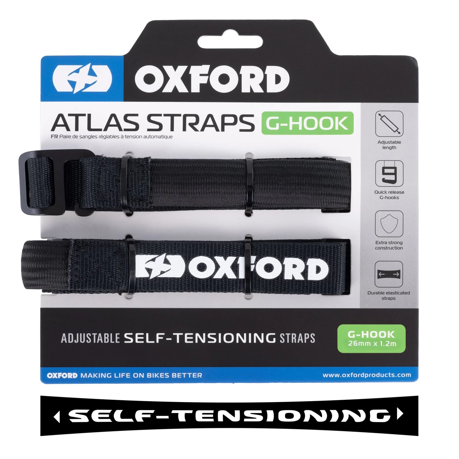 Oxford Atlas G-Hook 26 Mm Straps – Black 3 Oxford Atlas G-Hook 26 Mm Straps – Black