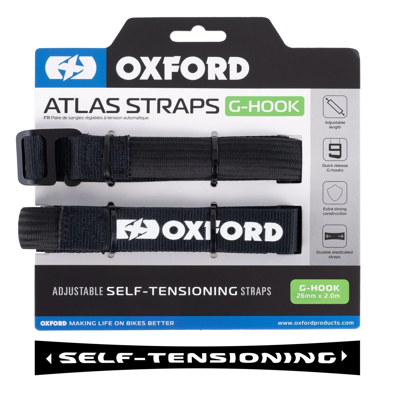 Oxford Atlas G-Hook 26 Mm Straps – Black 4 Oxford Atlas G-Hook 26 Mm Straps – Black - Image 2