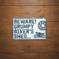 Oxford Beware Garage Sign -Motorcycle Riding Equipment Oxford Beware Motorcycle Garage Sign OX384 Lifestyle 1