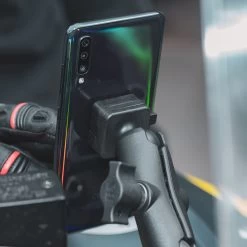 Oxford CLIQR Ball Phone Mount -Motorcycle Riding Equipment Oxford CLIQR Motorcycle Ball Mount 1 Inch OX853 Lifestyle 4