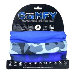 Oxford Comfy Havoc Blue Neck Warmer -Motorcycle Riding Equipment Oxford Comfy Havoc Blue NW151 6