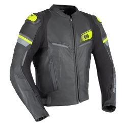 Oxford Cypher 1.0 Leather Jacket – Black/Yellow