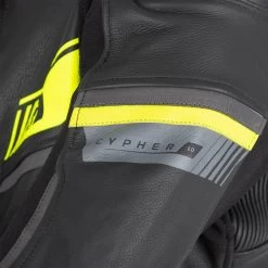 Oxford Cypher 1.0 Leather Jacket – Black/Yellow -Motorcycle Riding Equipment Oxford Cypher 1.0 Leather Jacket Yellow 10