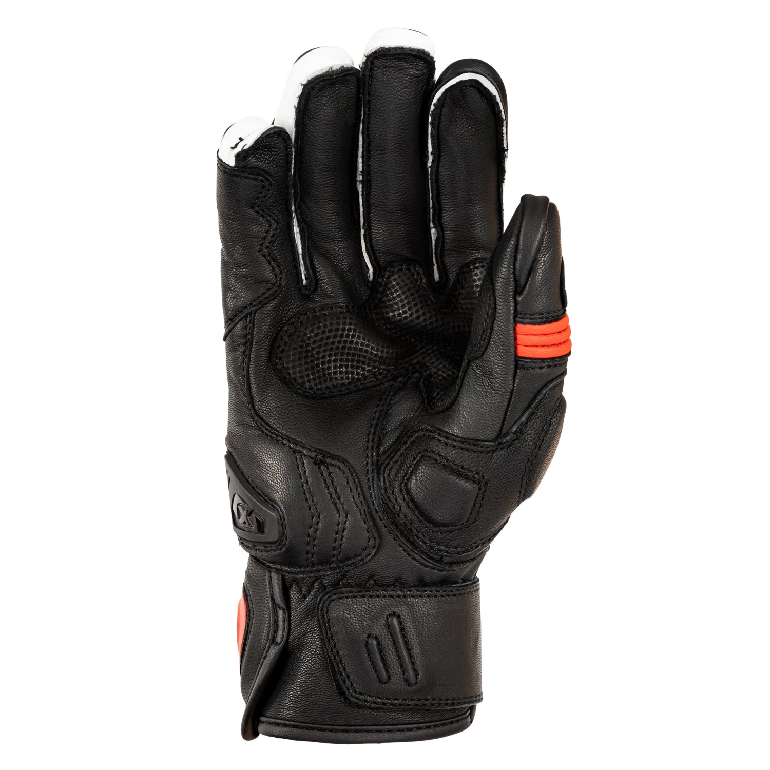 Oxford Cypher 1.0 Leather Gloves – Black/Red/White 4 Oxford Cypher 1.0 Leather Gloves – Black/Red/White - Image 2