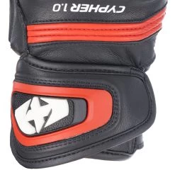 Oxford Cypher 1.0 Leather Gloves – Black/Red/White 13 Oxford Cypher 1.0 Leather Gloves – Black/Red/White -Motorcycle Riding Equipment Oxford Cypher 1.0 Leather Motorcycle Gloves Red 3