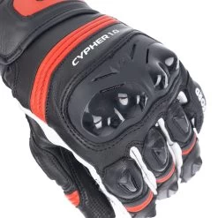 Oxford Cypher 1.0 Leather Gloves – Black/Red/White 18 Oxford Cypher 1.0 Leather Gloves – Black/Red/White -Motorcycle Riding Equipment Oxford Cypher 1.0 Leather Motorcycle Gloves Red 8