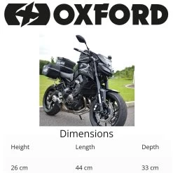 Oxford F1 T35 Tail Pack -Motorcycle Riding Equipment Oxford F1 T35 Motorcycle Tail Bag OL446 Dimensions 1