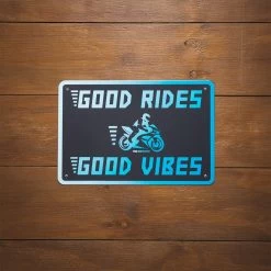 Oxford Good Vibes Garage Sign -Motorcycle Riding Equipment Oxford Good Vibes Motorcycle Garage Sign OX379 Lifestyle 1