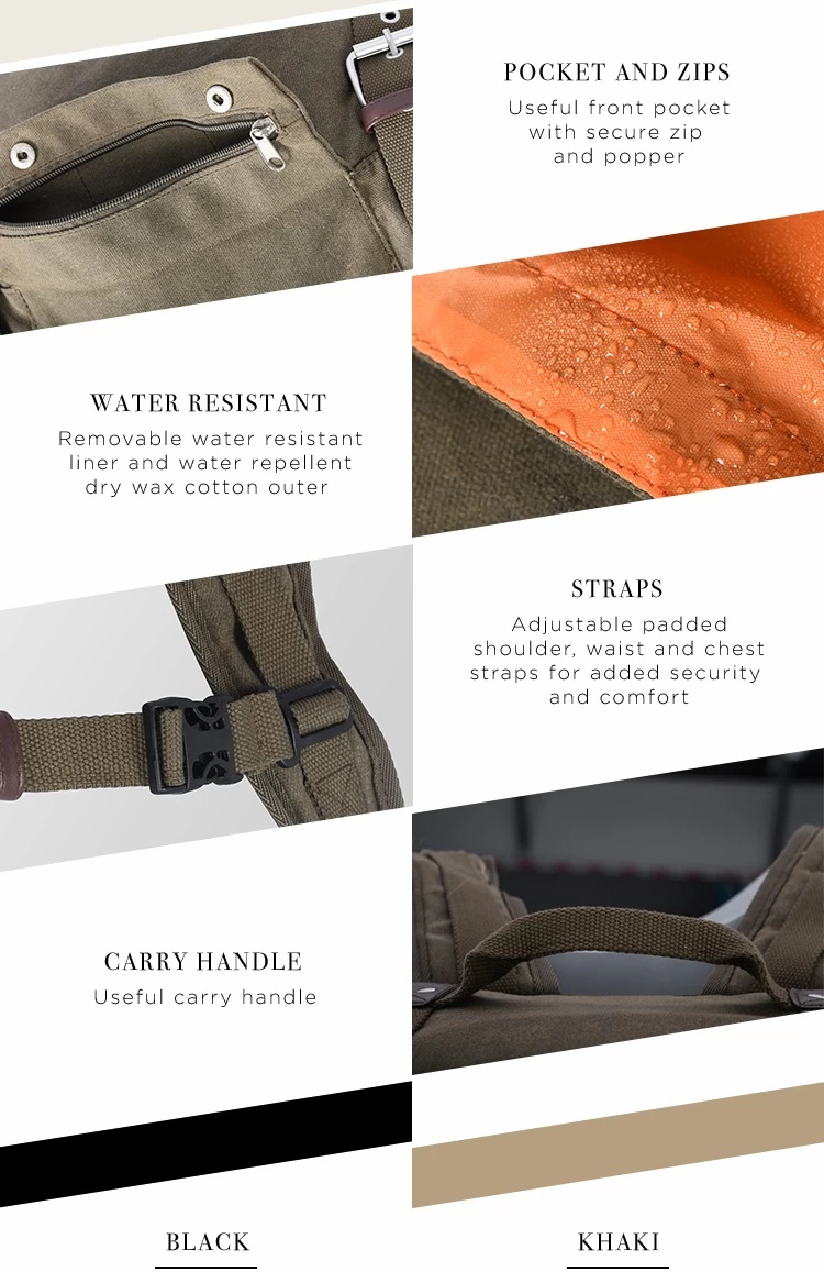 Oxford Heritage Khaki Backpack 12 Oxford Heritage Khaki Backpack - Image 10