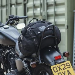 Oxford Heritage Black Roll Bag 20L -Motorcycle Riding Equipment Oxford Heritage Motorcycle Roll Bag Black OL571 Lifestyle 2