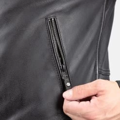 Oxford Holton Leather Jacket – Black -Motorcycle Riding Equipment Oxford Holton Leather Motorcycle Jacket Black 7