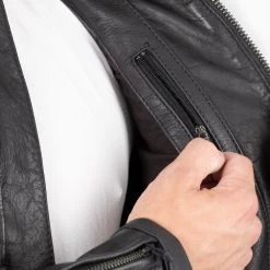 Oxford Holton Leather Jacket – Black -Motorcycle Riding Equipment Oxford Holton Leather Motorcycle Jacket Black 9