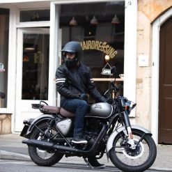 Oxford Holton Leather Jacket – Black -Motorcycle Riding Equipment Oxford Holton Leather Motorcycle Jacket Black Lifestyle 1