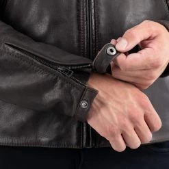 Oxford Holton Leather Jacket – Brown -Motorcycle Riding Equipment Oxford Holton Leather Motorcycle Jacket Brown 8