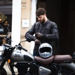 Oxford Holton Leather Jacket – Brown -Motorcycle Riding Equipment Oxford Holton Leather Motorcycle Jacket Brown Lifestyle 1