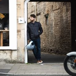 Oxford Holton Leather Jacket – Brown -Motorcycle Riding Equipment Oxford Holton Leather Motorcycle Jacket Brown Lifestyle 5