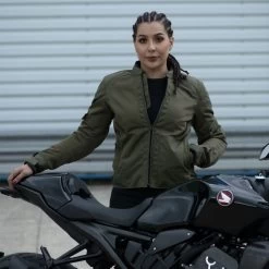 Oxford Iota 1.0 Air Women’s Jacket – Khaki -Motorcycle Riding Equipment Oxford Iota 1.0 Air Ladies Motorcycle Jacket Khaki Lifestyle 1