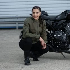 Oxford Iota 1.0 Air Women’s Jacket – Khaki -Motorcycle Riding Equipment Oxford Iota 1.0 Air Ladies Motorcycle Jacket Khaki Lifestyle 3