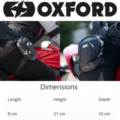 Oxford L1R Leg Bag 19 Oxford L1R Leg Bag -Motorcycle Riding Equipment Oxford L1R Motorcycle Leg Bag OL239 Dimensions WM