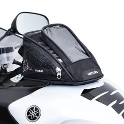 Oxford M1R Black Tank Bag -Motorcycle Riding Equipment Oxford M1R Magnetic Micro Motorbike Tank Bag Black
