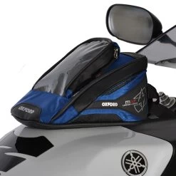 Oxford M1R Blue Tank Bag -Motorcycle Riding Equipment Oxford M1R Magnetic Micro Motorcycle Tank Bag Blue