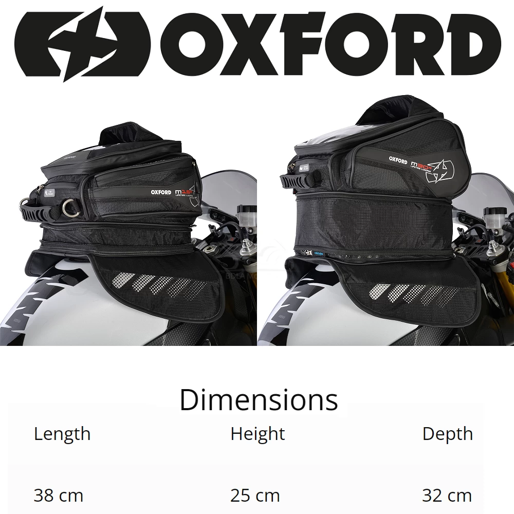 Oxford M30R Black Tank Bag 11 Oxford M30R Black Tank Bag - Image 9