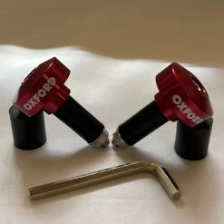 Oxford Red Bar Ends 1 -Motorcycle Riding Equipment Oxford Motorcycle Bar Ends 1 Red OX590 3