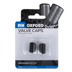 Oxford Valve Caps -Motorcycle Riding Equipment Oxford Motorcycle Valve Caps Black OX765 2