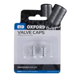 Oxford Valve Caps -Motorcycle Riding Equipment Oxford Motorcycle Valve Caps Silver OX761 2