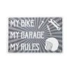 Oxford My Rules Garage Sign -Motorcycle Riding Equipment Oxford My Rules Motorcycle Garage Sign OX378 1