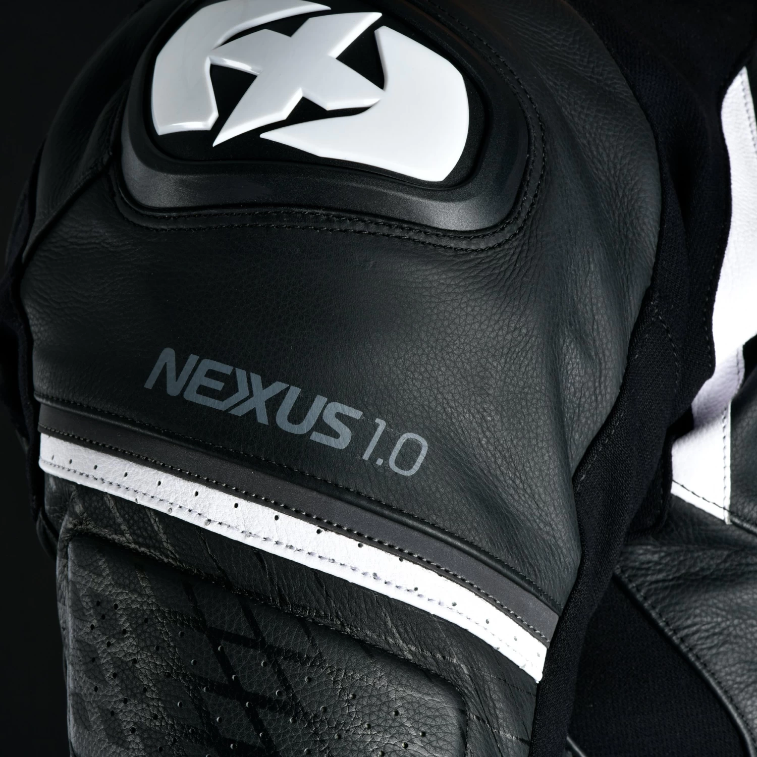 Oxford Nexus 1.0 Leather Jacket – Black/White 7 Oxford Nexus 1.0 Leather Jacket – Black/White - Image 5
