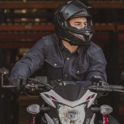 Oxford Original AA Shirt – Indigo -Motorcycle Riding Equipment Oxford Original AA Motorcycle Shirt Lifestyle 5